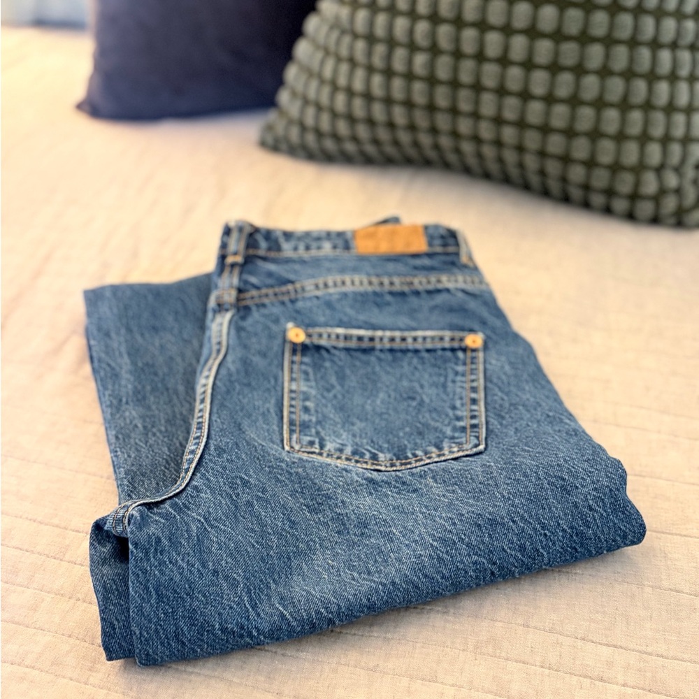 Zara Blue Wide Leg Jeans